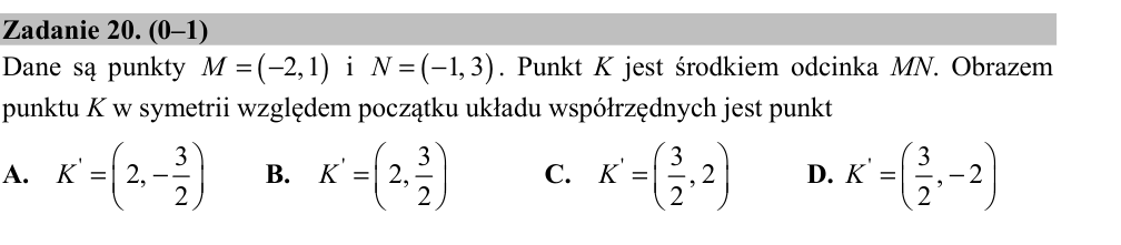 Zadanie 20 z arkusza CKE, maj 2015 (oryginał)