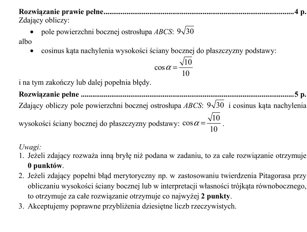 Przykładowe rozwiązanie CKE do zadania 33