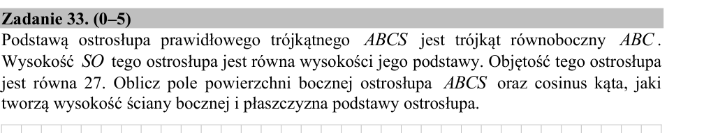 Zadanie 33 z arkusza CKE, maj 2016 (oryginał)