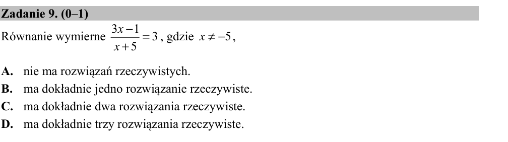 Zadanie 9 z arkusza CKE, maj 2016 (oryginał)