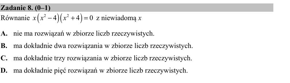 Zadanie 8 z arkusza CKE, maj 2017 (oryginał)