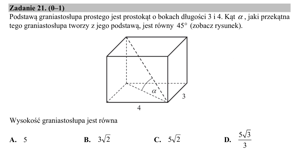 Zadanie 21 z arkusza CKE, maj 2018 (oryginał)