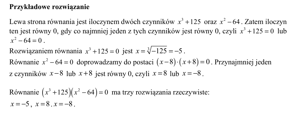 Przykładowe rozwiązanie CKE do zadania 27