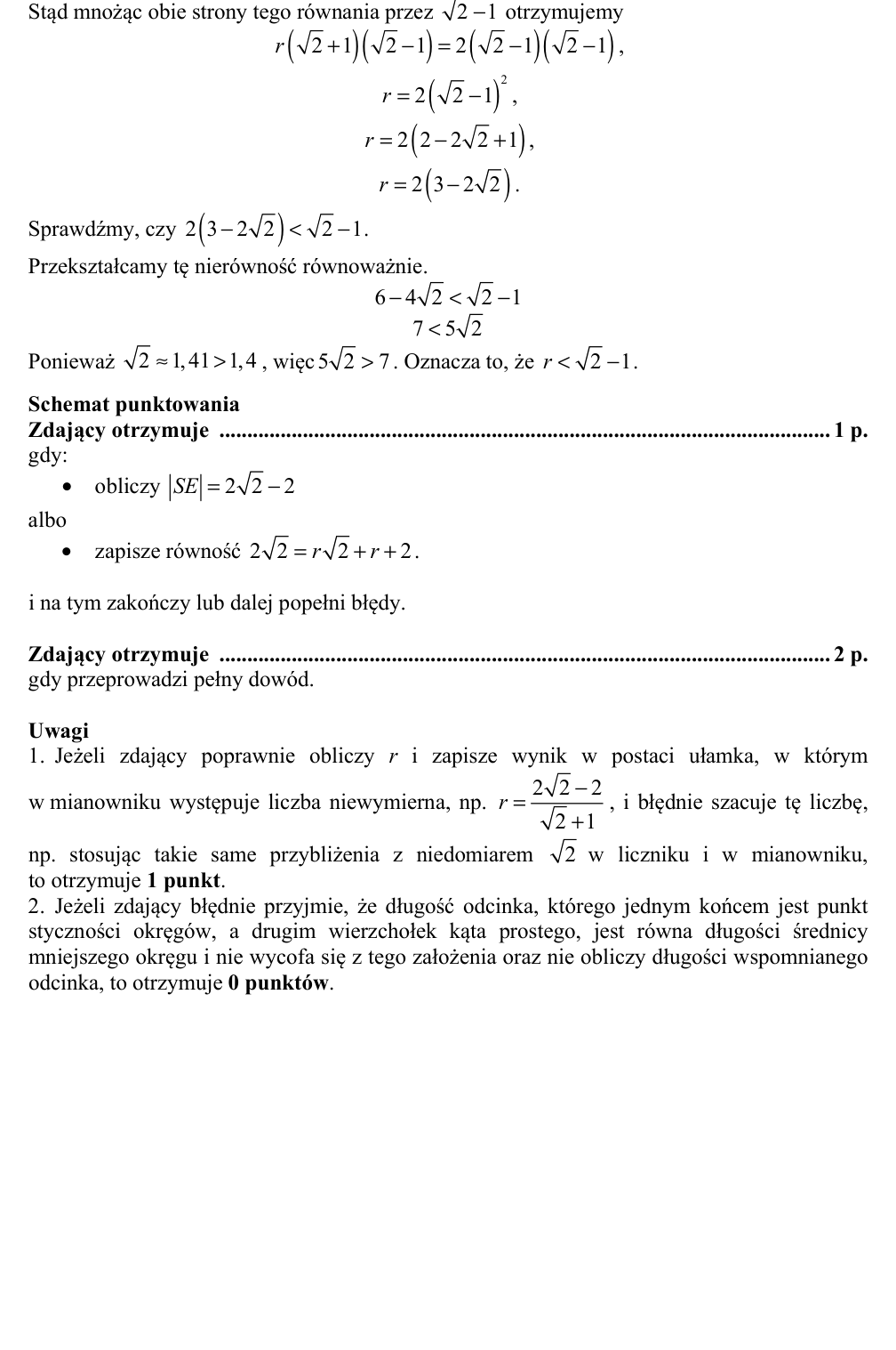 Przykładowe rozwiązanie CKE do zadania 29