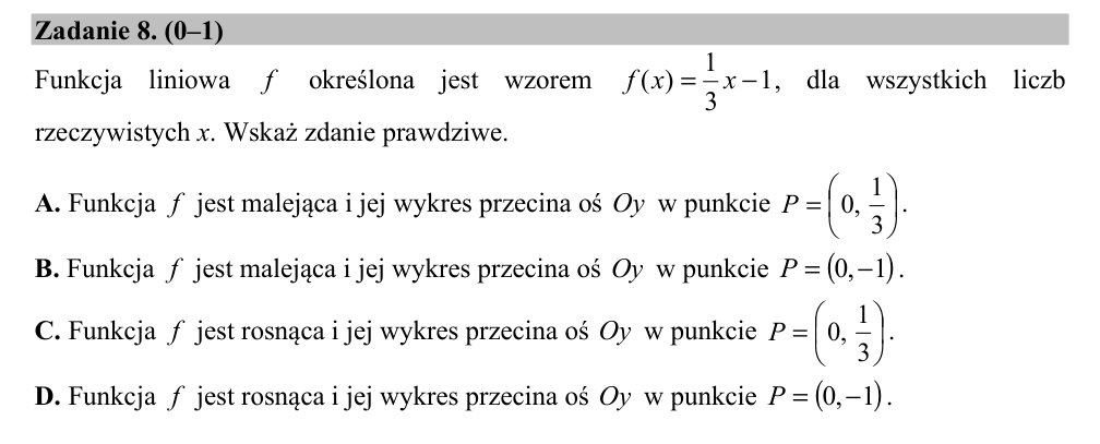 Zadanie 8 z arkusza CKE, maj 2018 (oryginał)