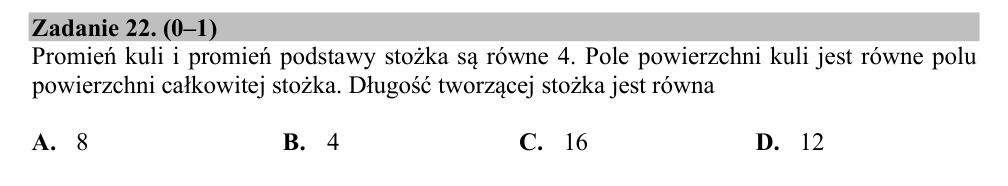 Zadanie 22 z arkusza CKE, maj 2019 (oryginał)