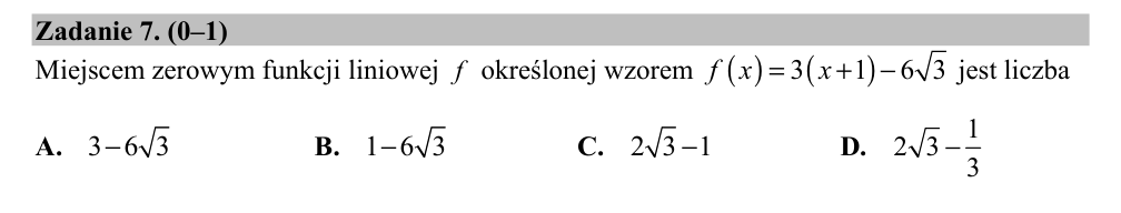 Zadanie 7 z arkusza CKE, maj 2019 (oryginał)