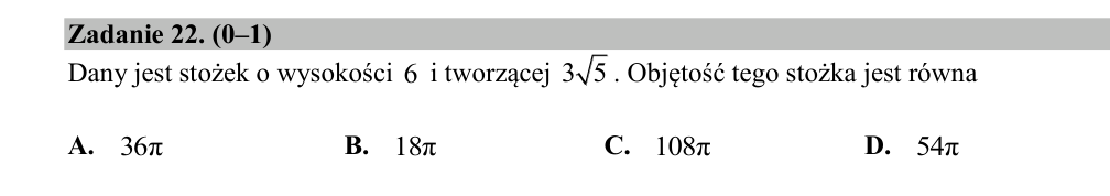 Zadanie 22 z arkusza CKE, marzec 2020 (oryginał)