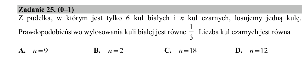 Zadanie 25 z arkusza CKE, marzec 2020 (oryginał)