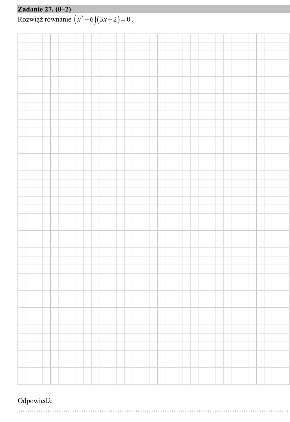 Zadanie 27 z arkusza CKE, marzec 2020 (oryginał)