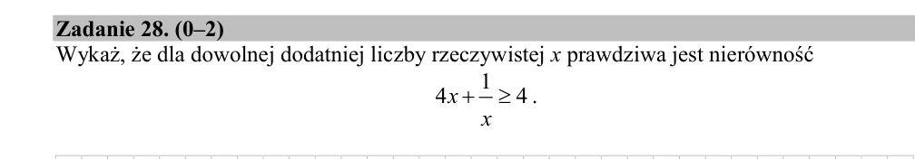 Zadanie 28 z arkusza CKE, marzec 2020 (oryginał)