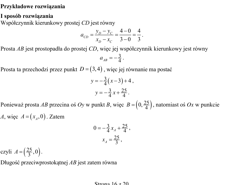 Przykładowe rozwiązanie CKE do zadania 33