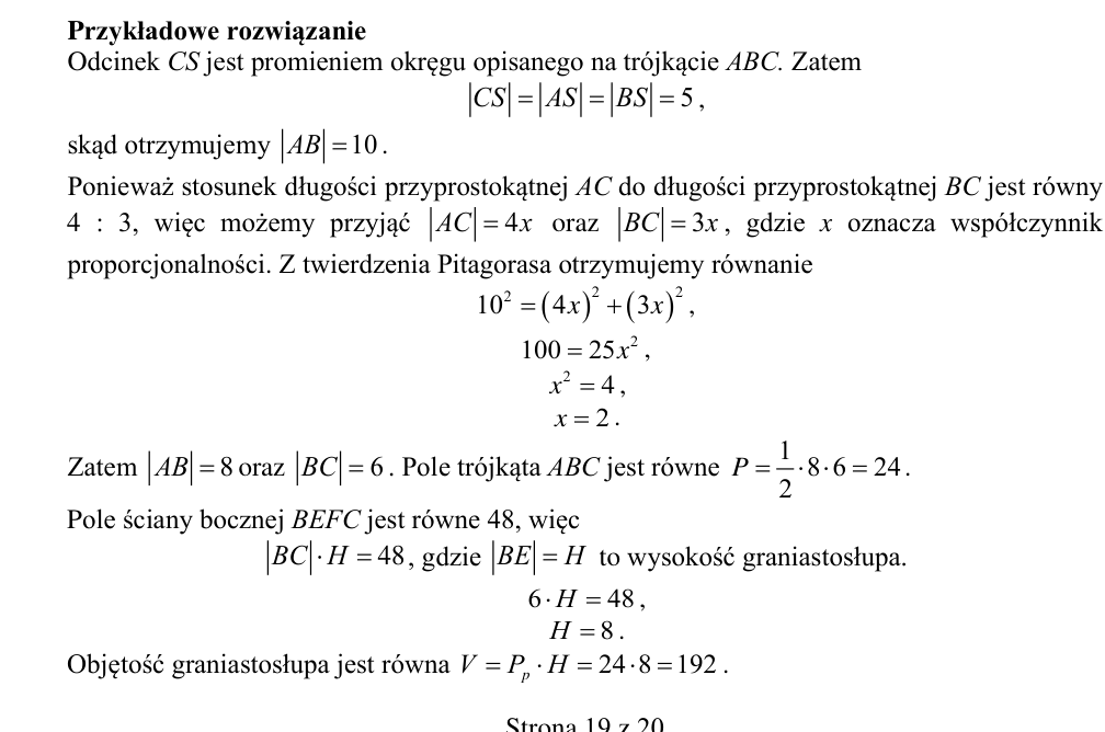 Przykładowe rozwiązanie CKE do zadania 34