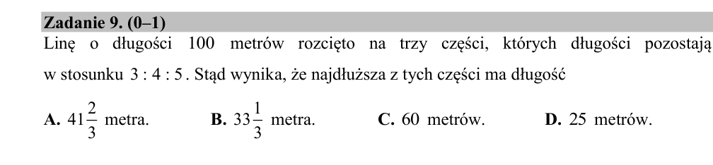 Zadanie 9 z arkusza CKE, marzec 2020 (oryginał)