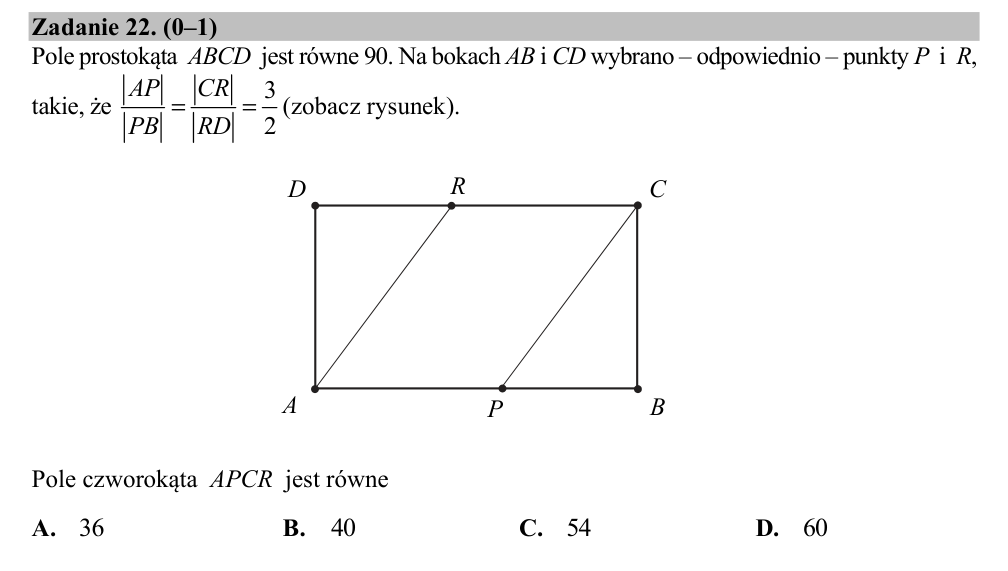 Zadanie 22 z arkusza CKE, czerwiec 2020 (oryginał)