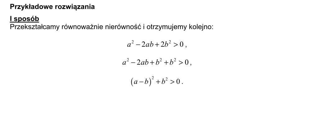 Przykładowe rozwiązanie CKE do zadania 28