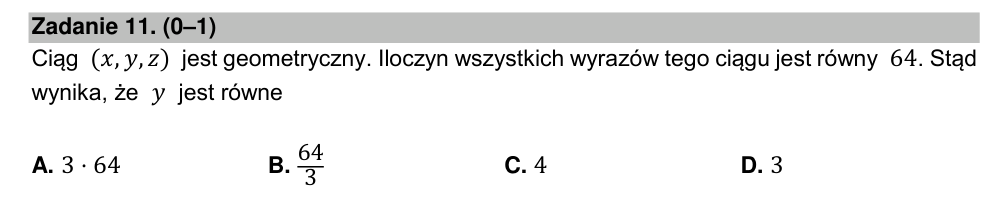 Zadanie 11 z arkusza CKE, marzec 2021 (oryginał)