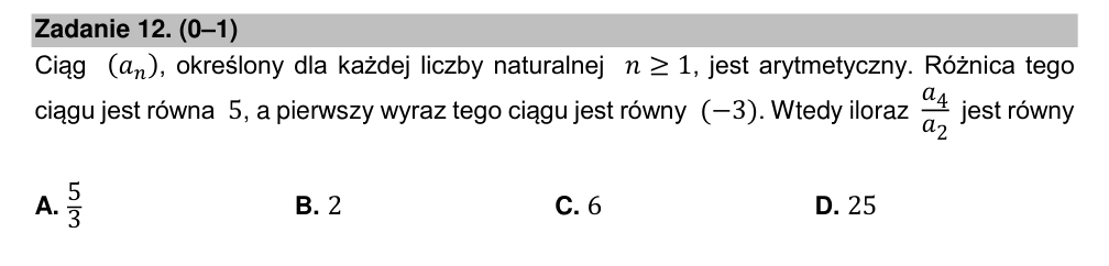 Zadanie 12 z arkusza CKE, marzec 2021 (oryginał)
