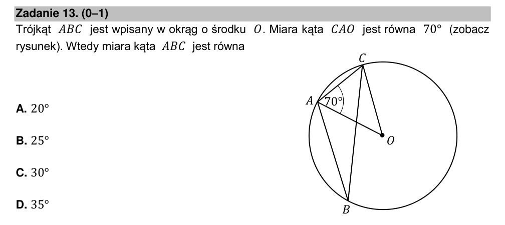 Zadanie 13 z arkusza CKE, marzec 2021 (oryginał)