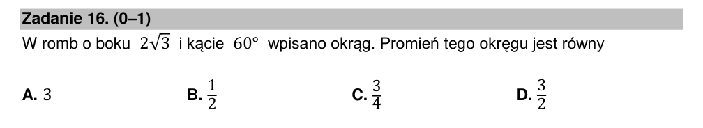 Zadanie 16 z arkusza CKE, marzec 2021 (oryginał)