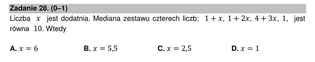 Zadanie 28 z arkusza CKE, marzec 2021 (oryginał)