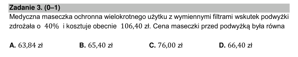 Zadanie 3 z arkusza CKE, marzec 2021 (oryginał)