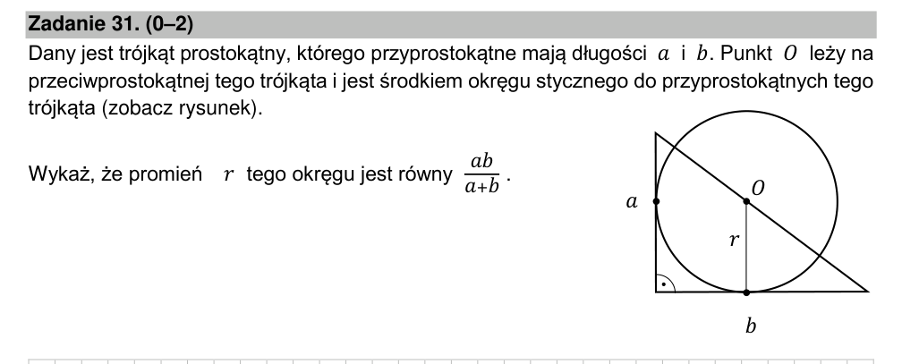 Zadanie 31 z arkusza CKE, marzec 2021 (oryginał)
