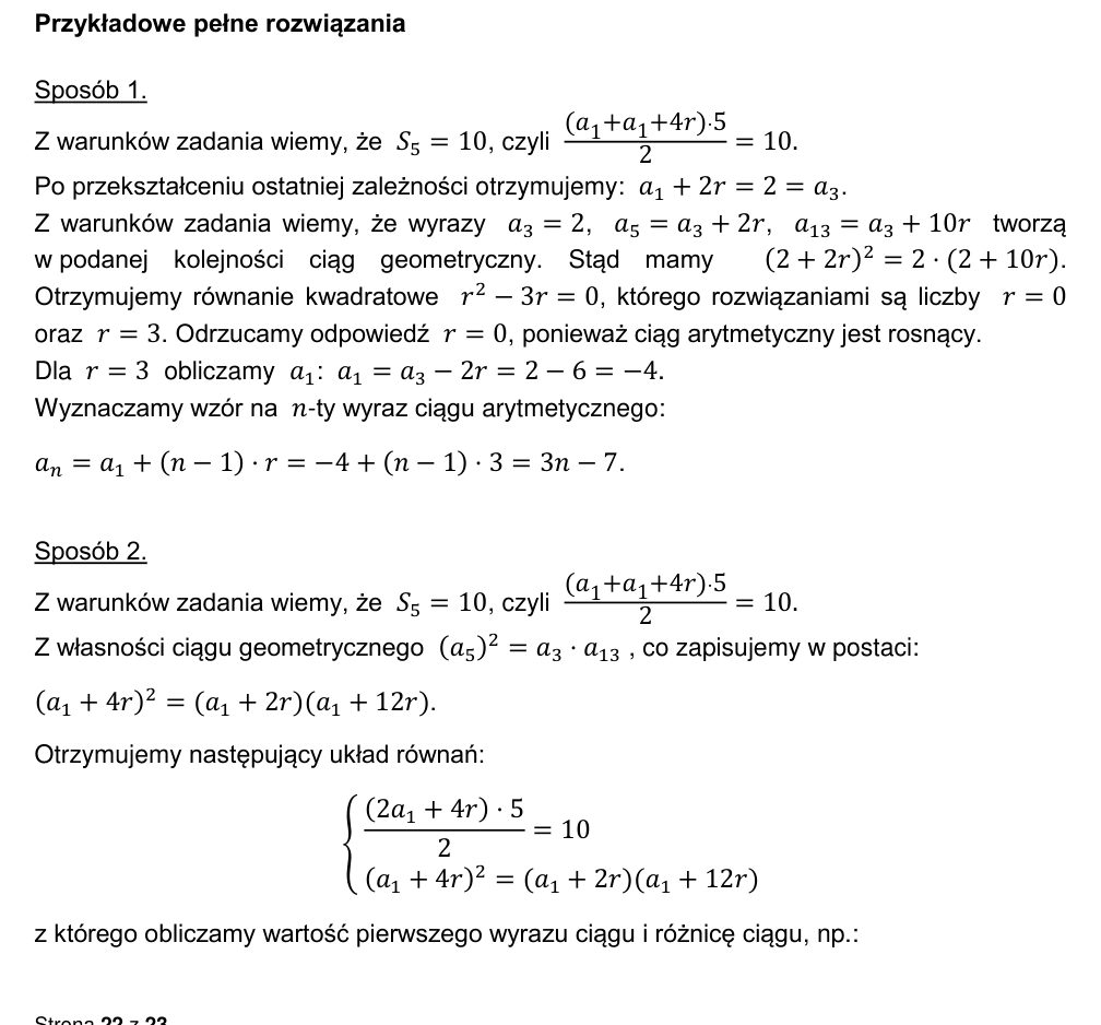 Przykładowe rozwiązanie CKE do zadania 35