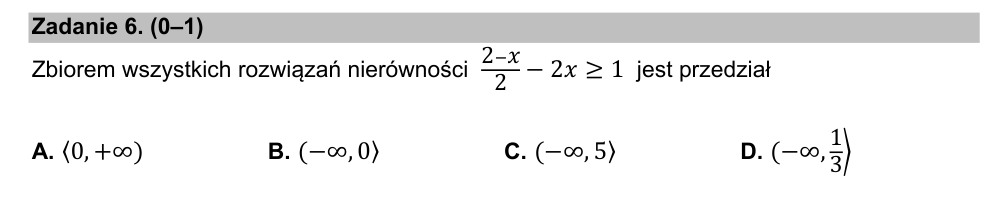 Zadanie 6 z arkusza CKE, maj 2021 (oryginał)
