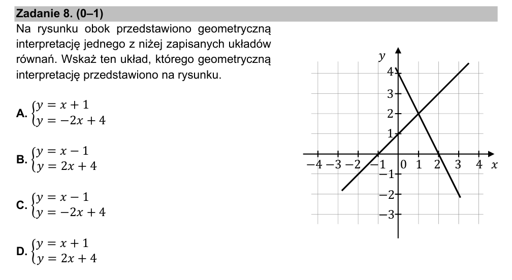 Zadanie 8 z arkusza CKE, maj 2021 (oryginał)
