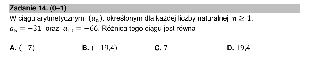 Zadanie 14 z arkusza CKE, maj 2022 (oryginał)