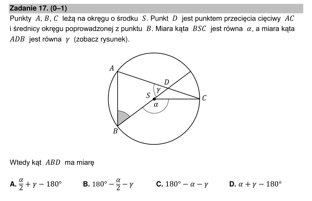 Zadanie 17 z arkusza CKE, maj 2022 (oryginał)