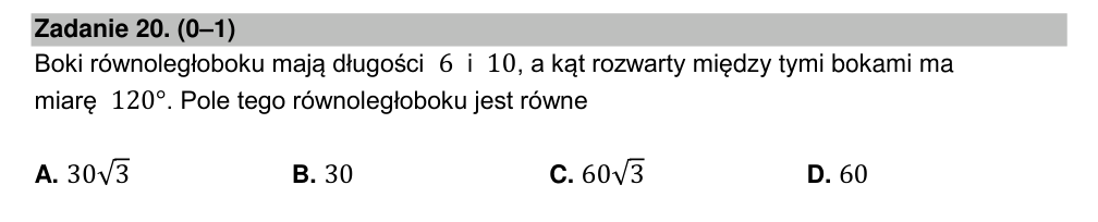 Zadanie 20 z arkusza CKE, maj 2022 (oryginał)