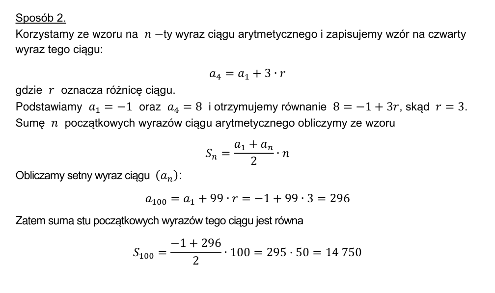 Przykładowe rozwiązanie CKE do zadania 30