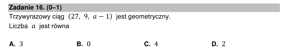 Zadanie 16 z arkusza CKE, maj 2023 (oryginał)