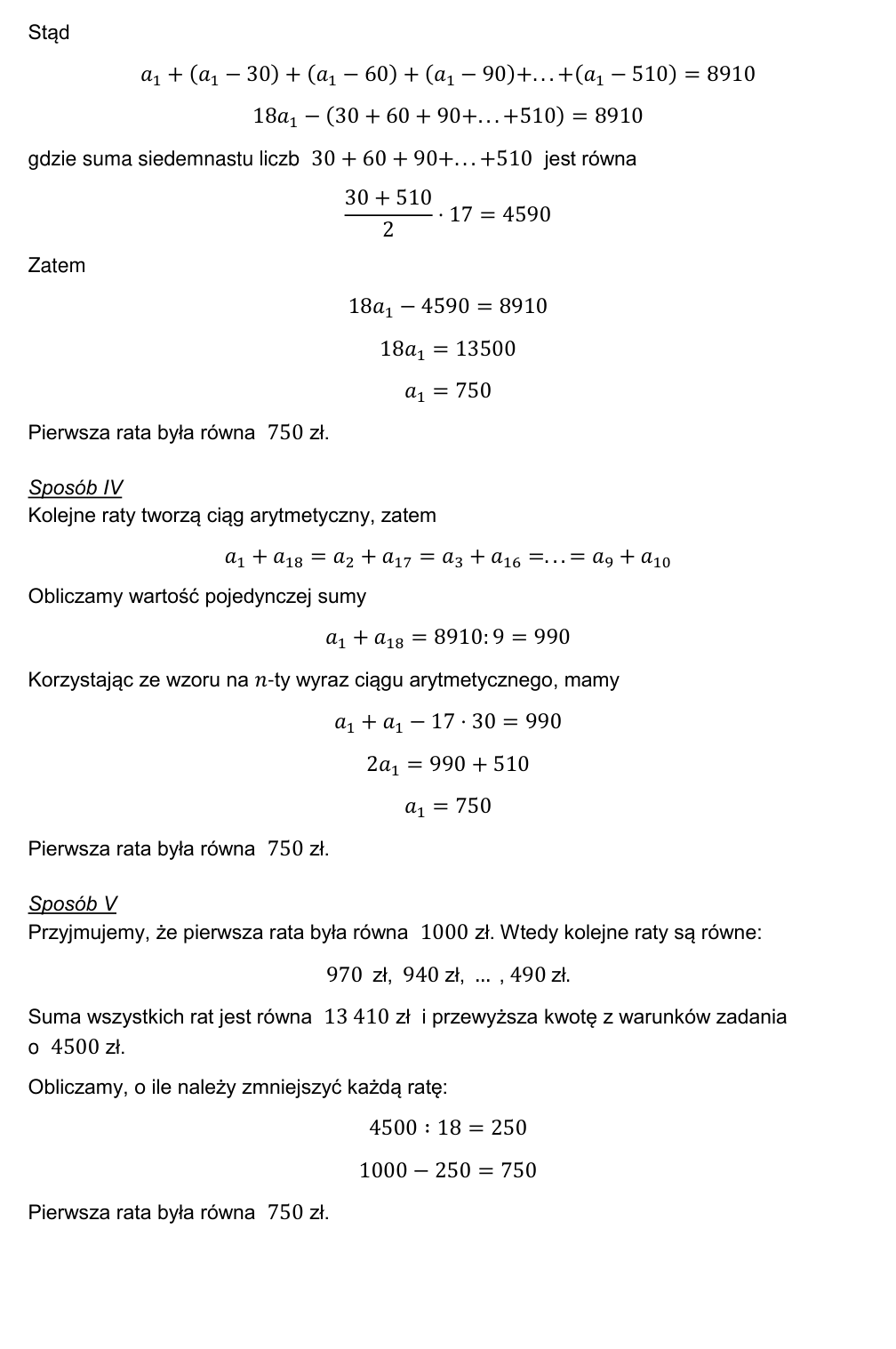Przykładowe rozwiązanie CKE do zadania 31