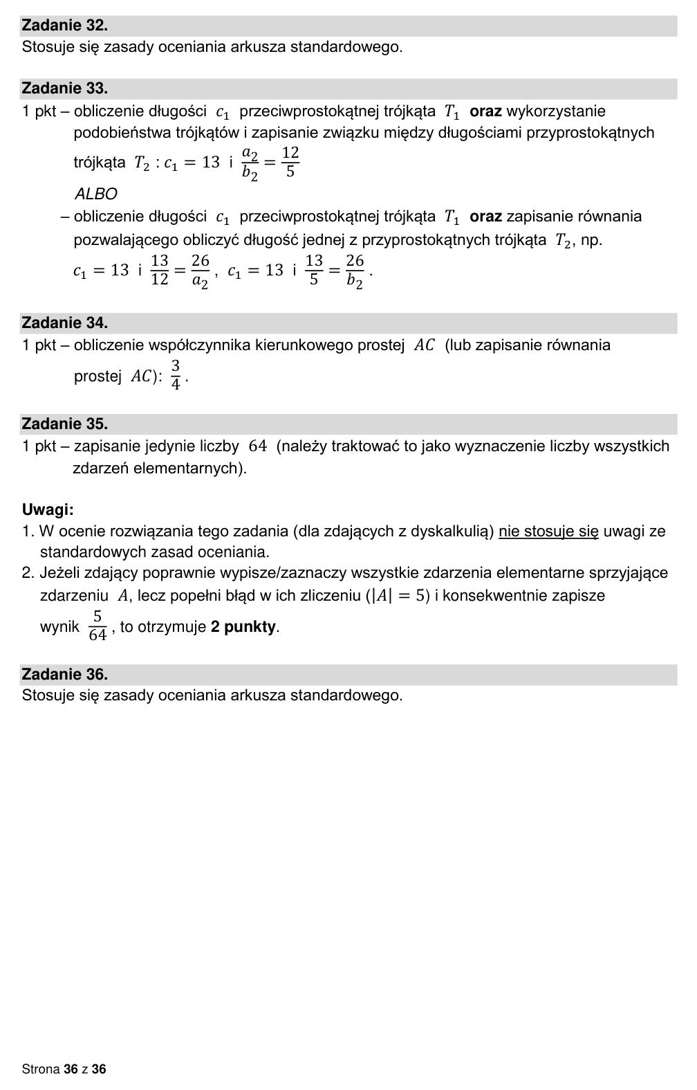 Przykładowe rozwiązanie CKE do zadania 36