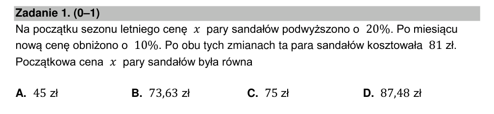 Zadanie 1 z arkusza CKE, maj 2024 (oryginał)