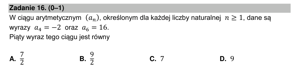 Zadanie 16 z arkusza CKE, maj 2024 (oryginał)