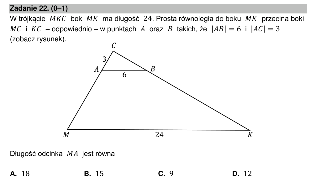 Zadanie 22 z arkusza CKE, maj 2024 (oryginał)