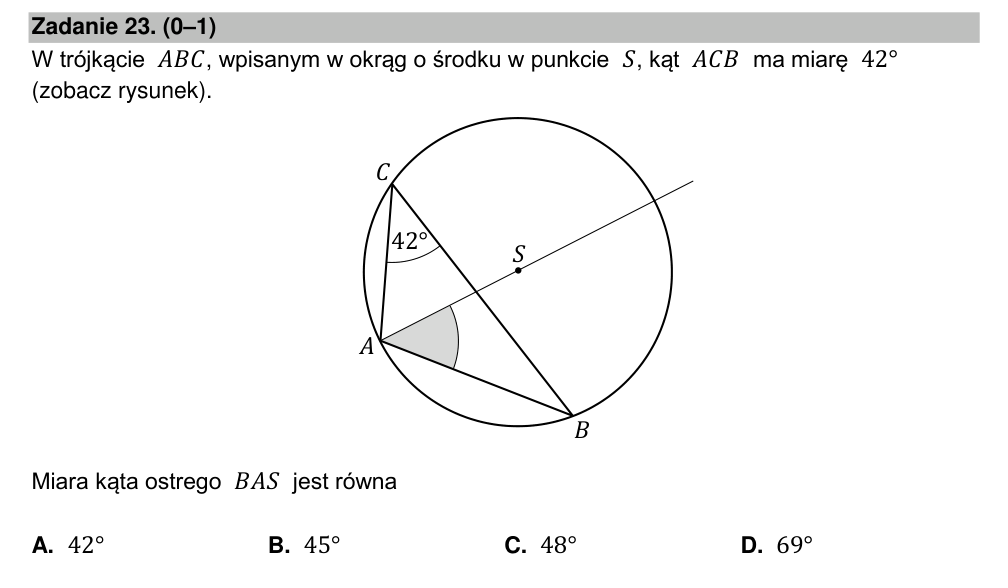 Zadanie 23 z arkusza CKE, maj 2024 (oryginał)