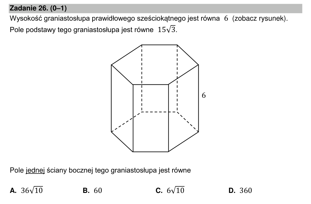 Zadanie 26 z arkusza CKE, maj 2024 (oryginał)