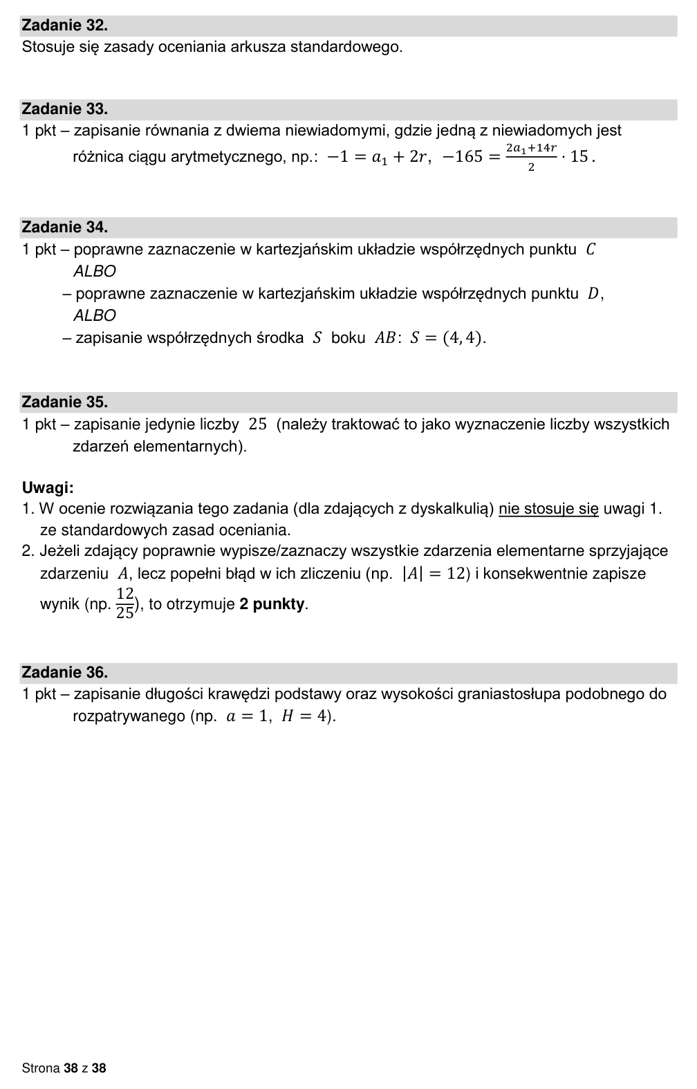 Przykładowe rozwiązanie CKE do zadania 36