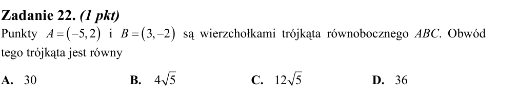 Zadanie 22 z arkusza CKE, maj 2010 (oryginał)
