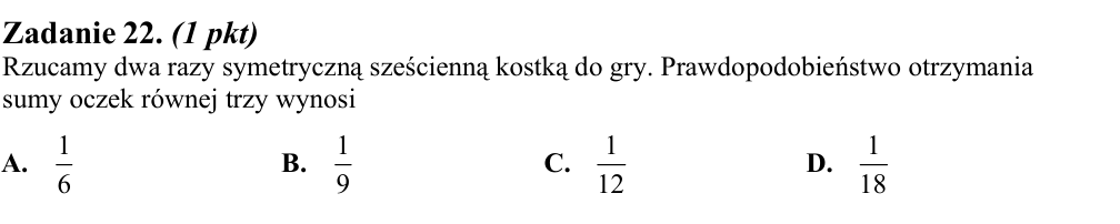 Zadanie 22 z arkusza CKE, maj 2011 (oryginał)