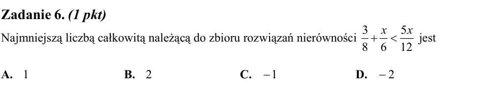 Zadanie 6 z arkusza CKE, maj 2011 (oryginał)