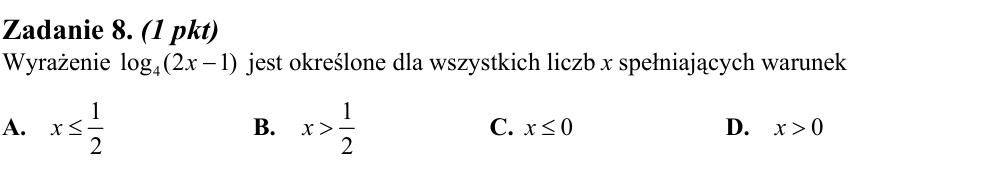 Zadanie 8 z arkusza CKE, maj 2011 (oryginał)