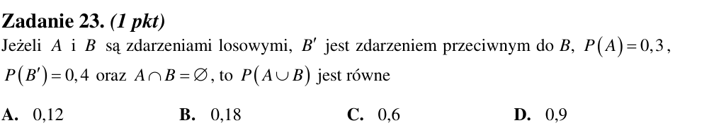 Zadanie 23 z arkusza CKE, czerwiec 2012 (oryginał)