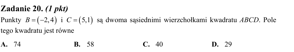 Zadanie 20 z arkusza CKE, sierpień 2012 (oryginał)