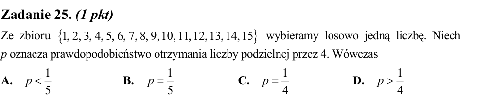 Zadanie 25 z arkusza CKE, sierpień 2012 (oryginał)